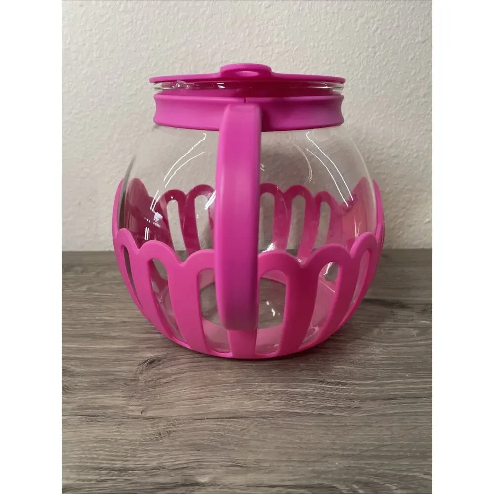 Ecolution Micro-Pop 1.5 Qt Microwave Glass Popcorn Popper - Fuchsia Pink